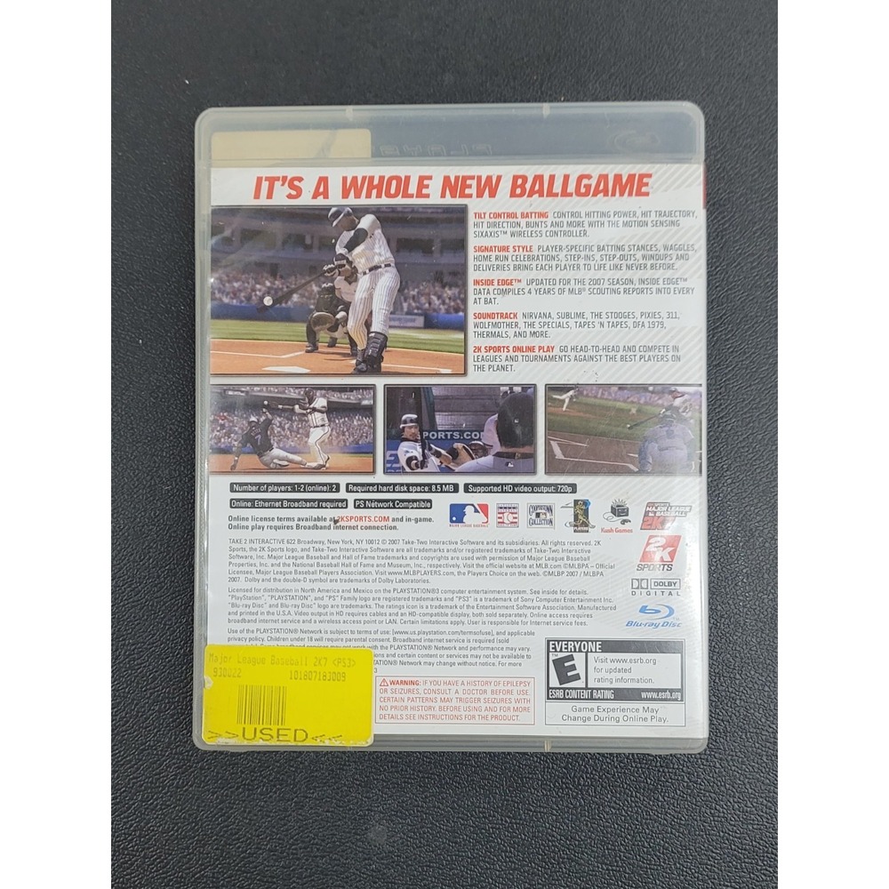 Major League Baseball MLB 2K7 (Sony PlayStation 3, 2007, PS3) - Picture 2 of 3